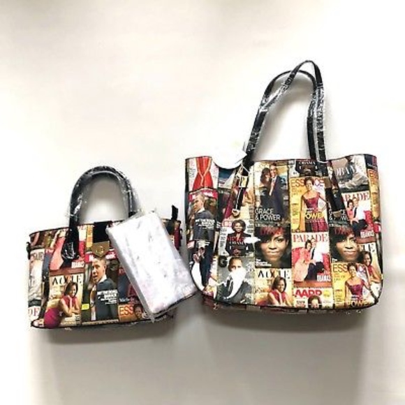 Michelle Obama Bag 3 in 1 Classic Tote Satchel and - Picture 5 of 6